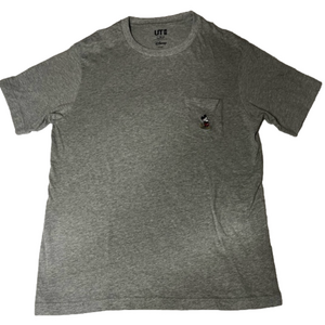Disney UNIQLO Mickey Mouse Grey Pocket T-Shirt Men’s Medium